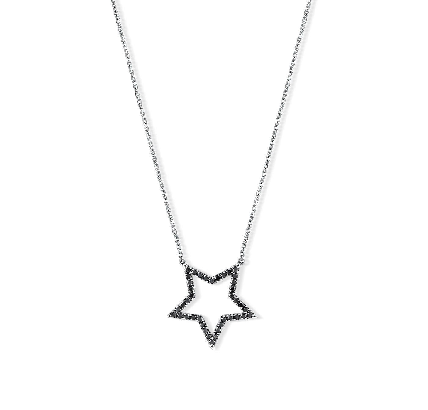 Stella Star Necklace in Black Diamonds